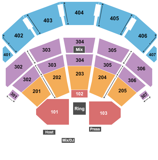 Dolby Live at Park MGM Boxing Seating Chart